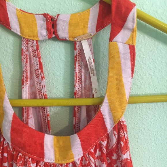Free people NEW orange flowy tank - Picture 5 of 7